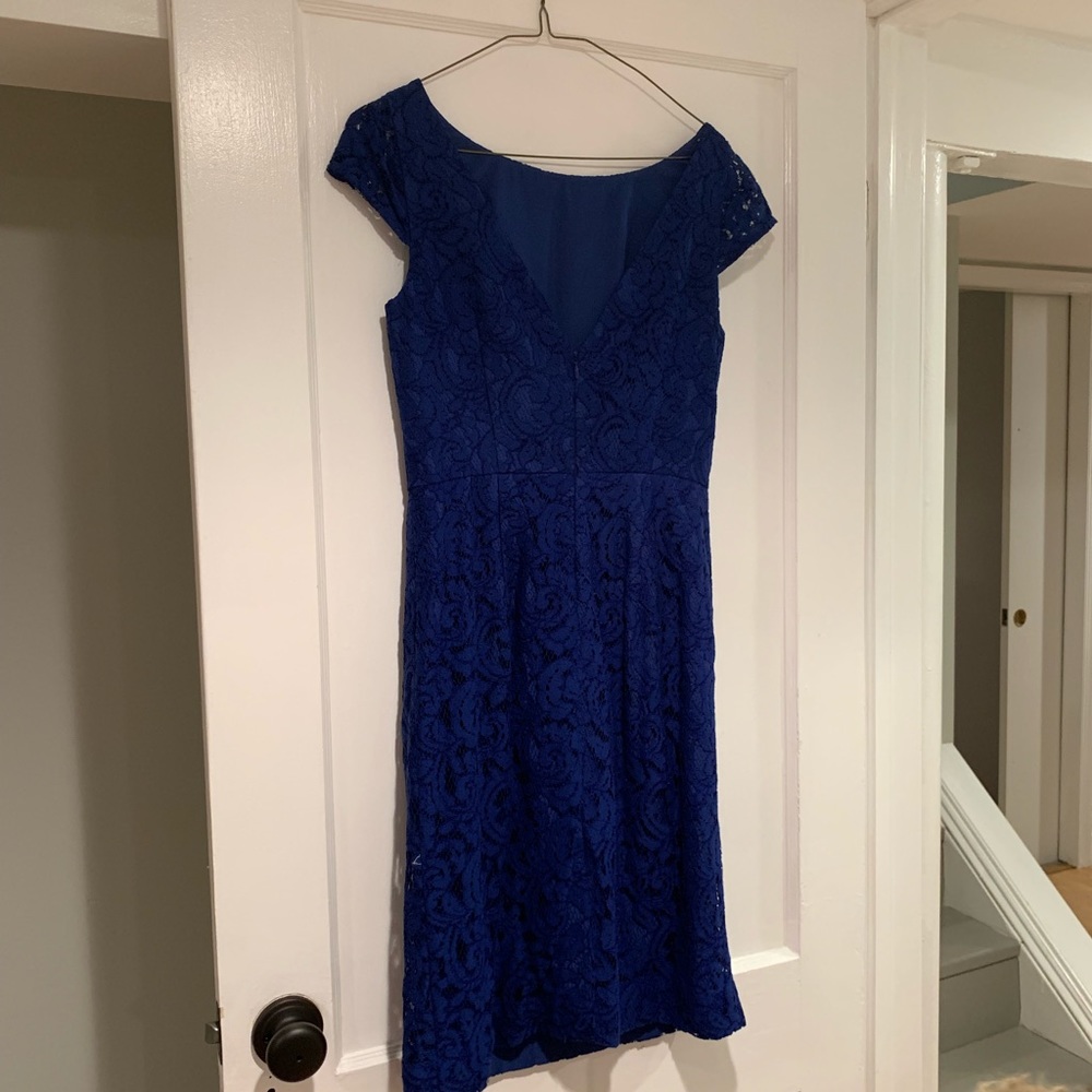 Jcrew Size 4 lace blue bridesmaids dress